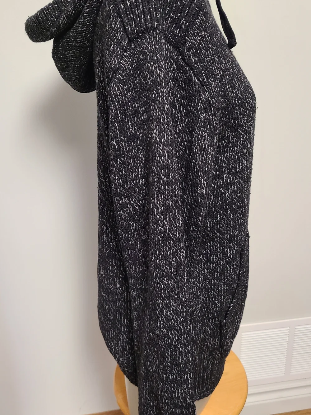 Roots Black & White Marled Knit Hoodie - Picture 6 of 6